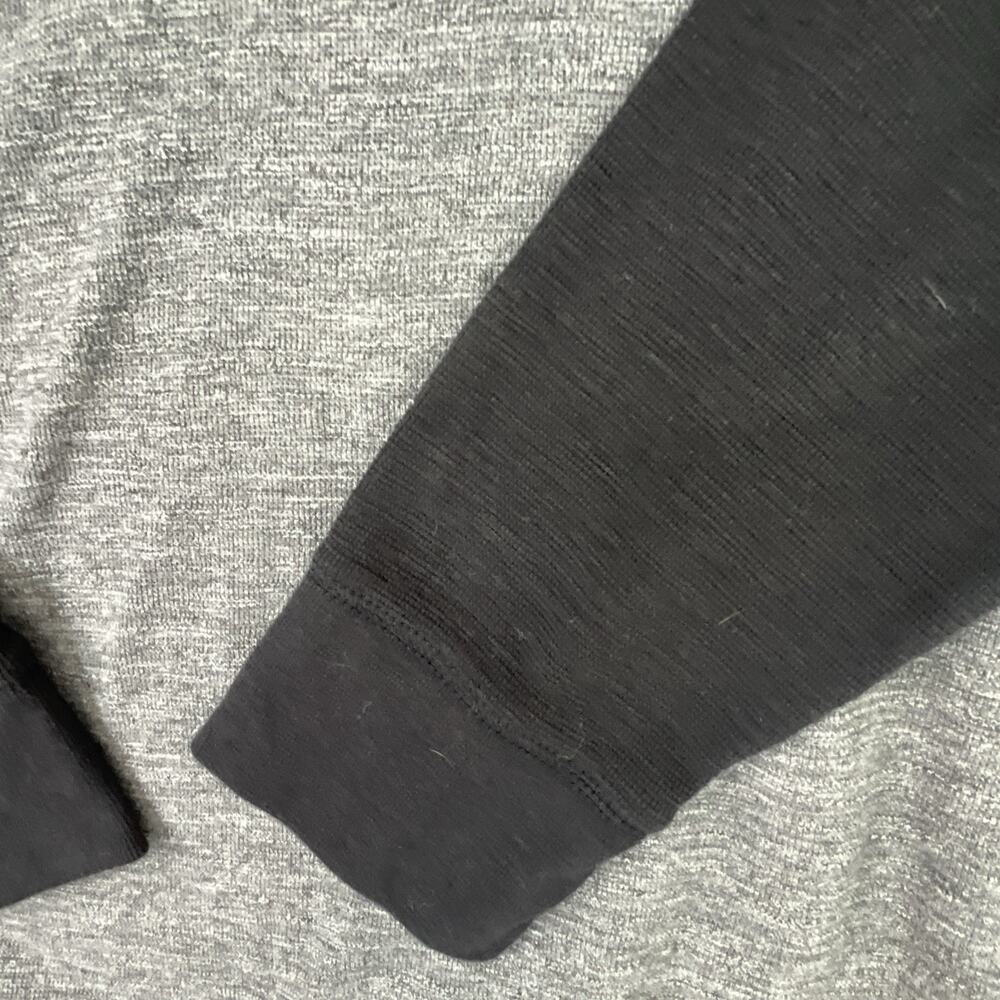 American Eagle Outfitters Thermal Shirt Men XL Gray Black Logo Crew Neck Y2K - Picture 8 of 9